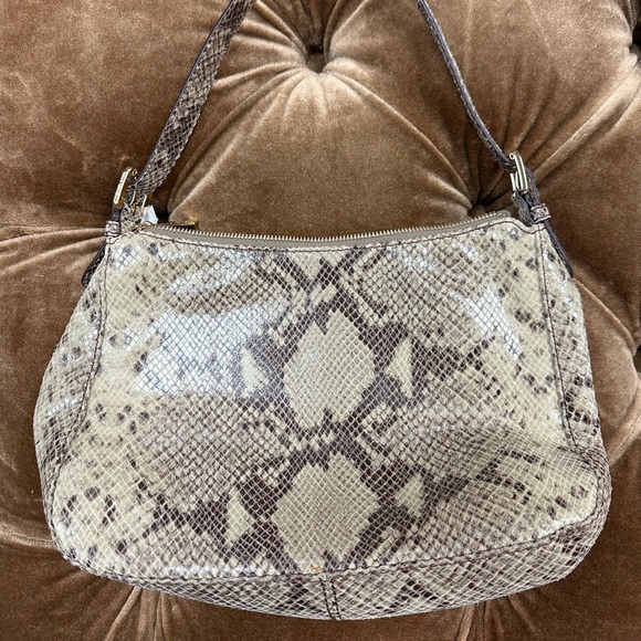 Michael Kors Python Embossed Handbag - Picture 9 of 10